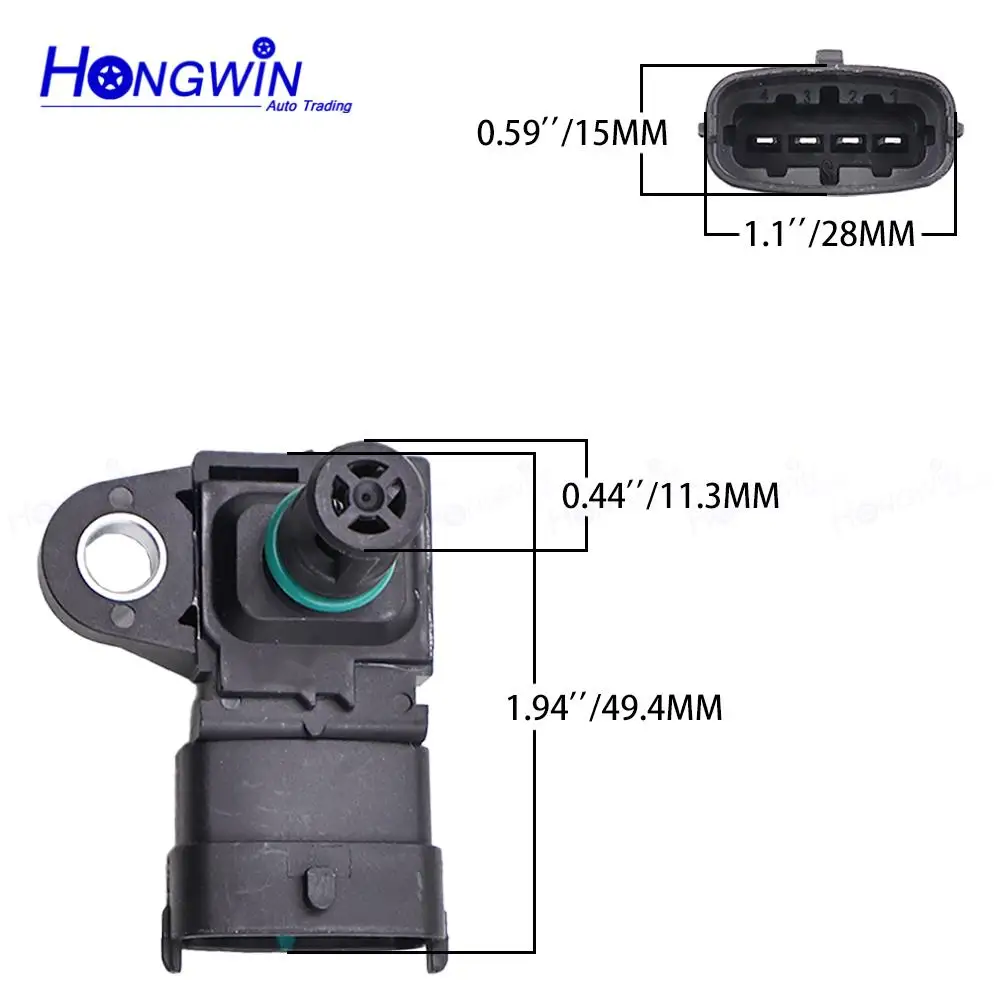 Manifold Pressure MAP Sensor 22422785 For Volvo Truck D11 D13 Volvo Penta TAD1140VE 20450639 22329559 21097978