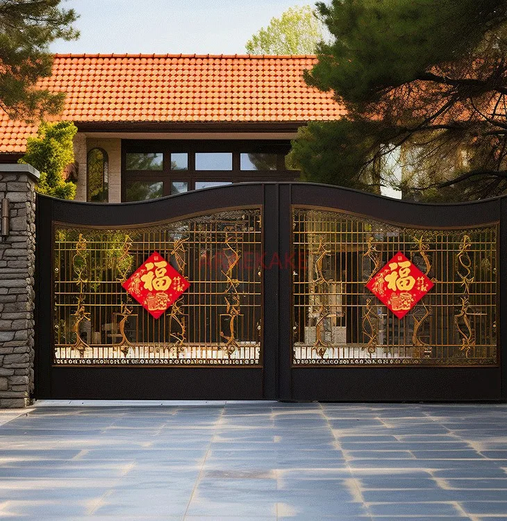 Chinese New Year Window Door Stickers New Year Party Decorations