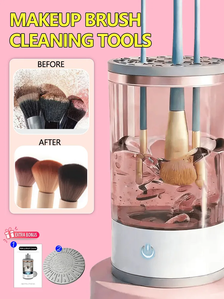 

Машина для чистки кистей для макияжа. Самый продаваемый электрический очиститель с USB-подключением, полностью автоматический.