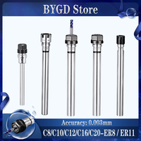 ER Extension Rod Accuracy 0.003 C10 C12 C16 C20 C25 ER8 ER11 ER16 ER20 ER25 BT ER Extension Rod tool holder bracket tool collet