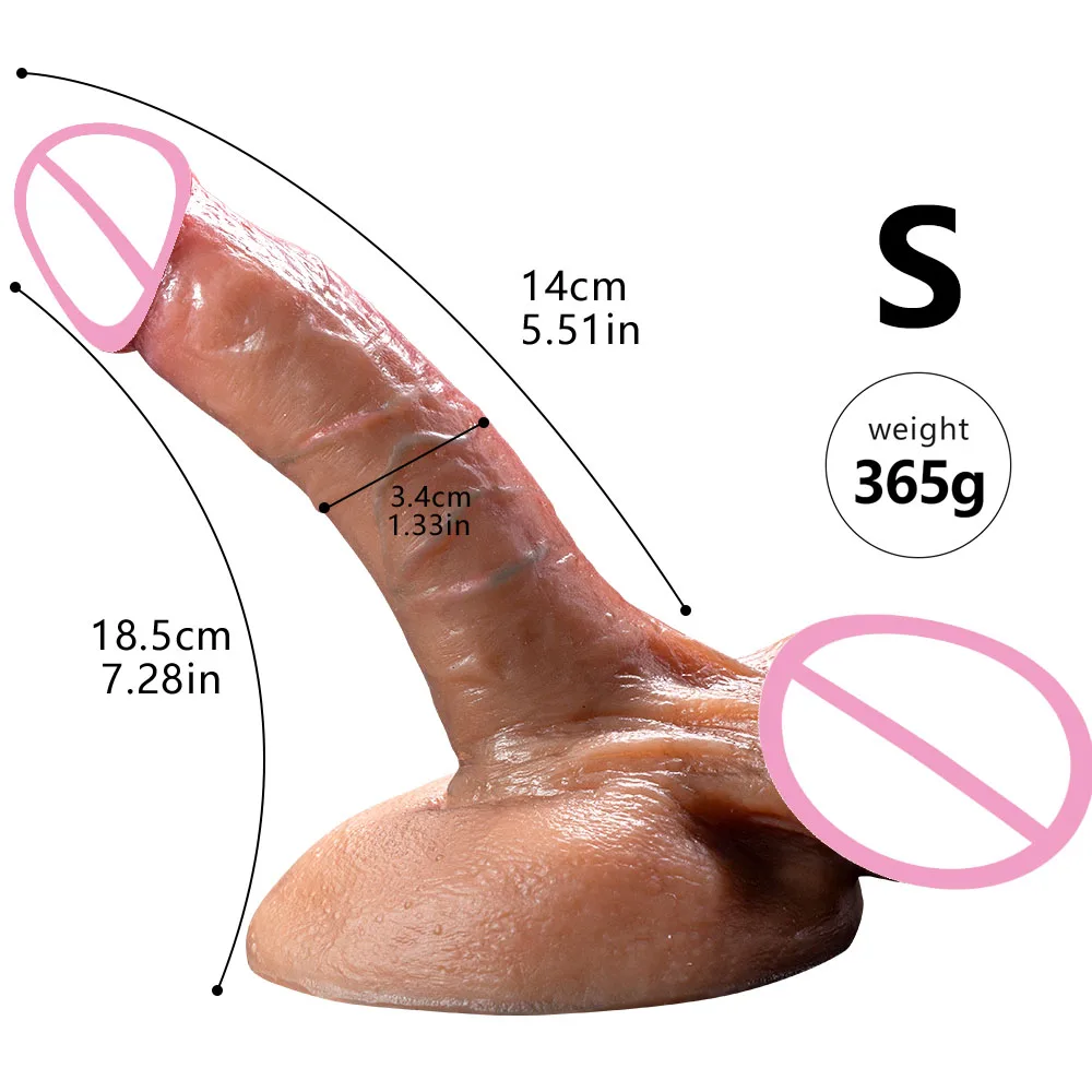 Super Soft XL Realistic Dildo with Powerful Suction Cup Realistic Penis Flexible G-spot for Women Masturbation Lesbain Adult 18