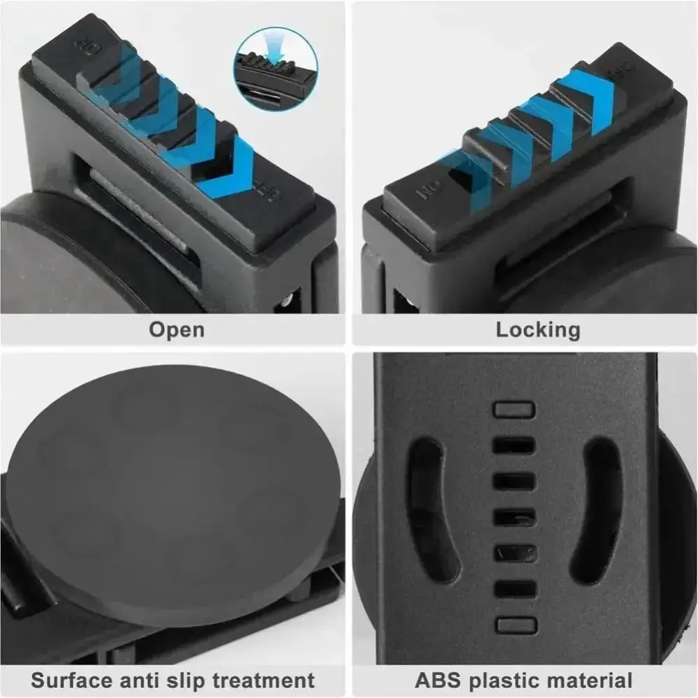 Non-Slip Tool Holster Belt Clip Quick Access Metal Magnetic Tool Holder Push Button Lock Anti-slip Belt Clip Base