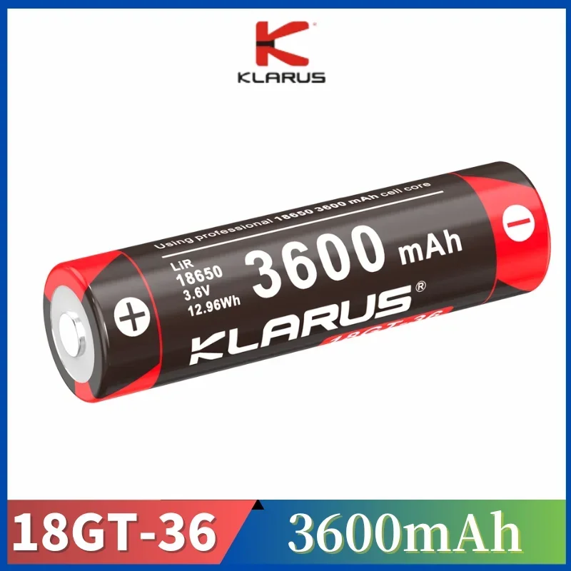 

KLARUS 18GT-36 18650 Battery 3600mAh 7A Flashlight battery 18650 Li-ion Battery