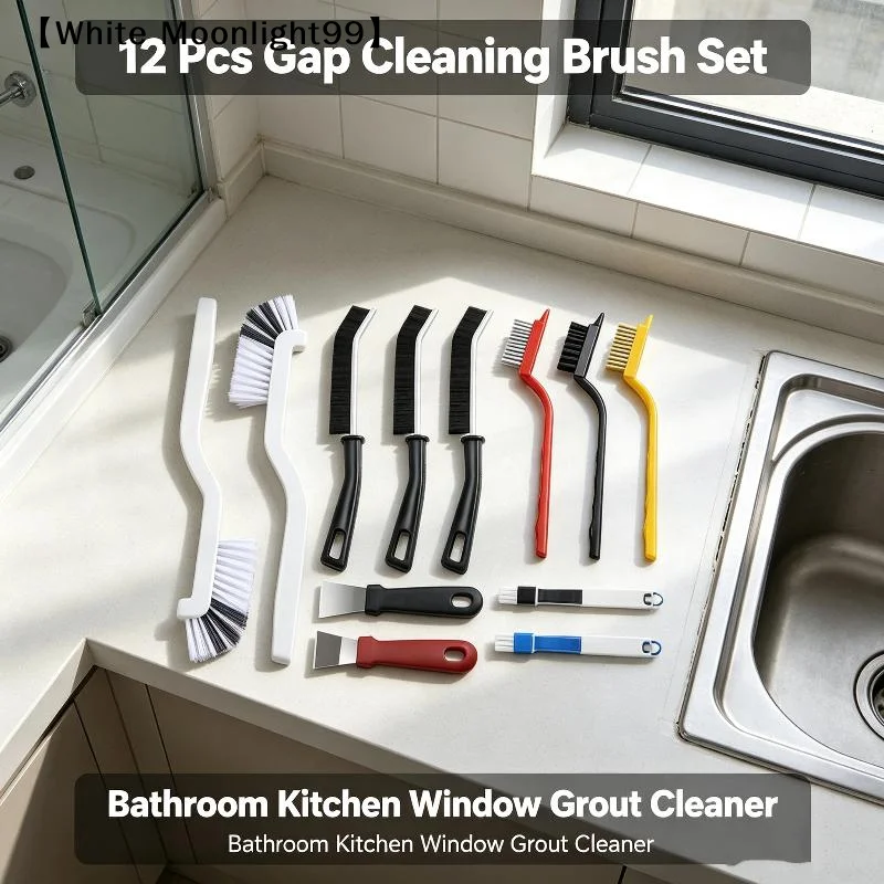 1-15 Pcs Crevice Cleaning Brush Set, Hard Bristle Cleaning Supplies for Kitchen, Bathroom, Corner, Grout, Sink, Cup, Teapot, Bot