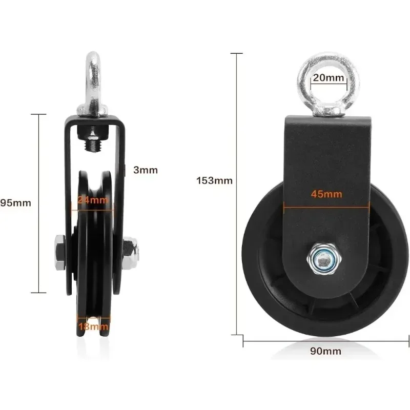 Training Bearing Fitness Loading Lifting Stainless Steel Mute Strength Trainer Heavy Bearing Home Gym Workout Equipment Pulley