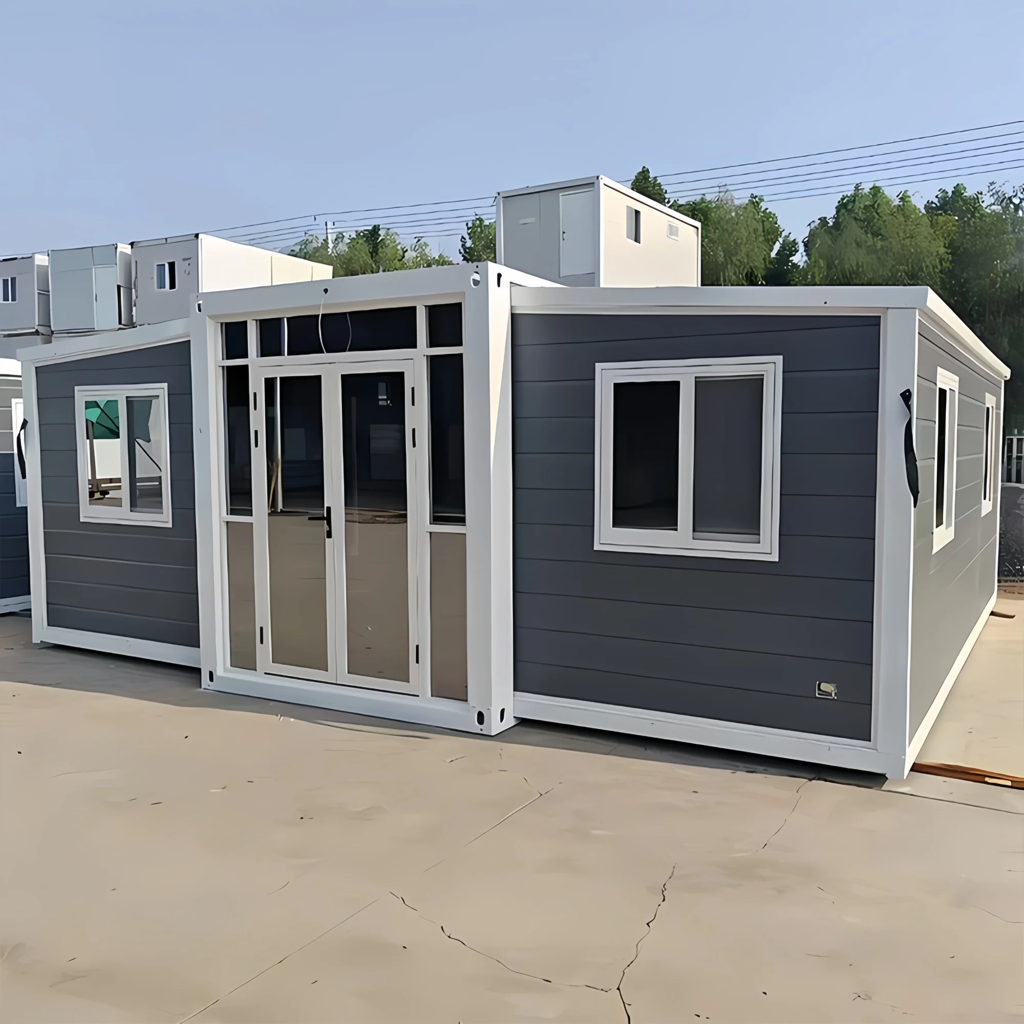 Modern Australian Standard Prefabricated Portable 40FT Foldable Expandable Container House Prefab Mobile Tiny Home 2 3 Bedroom