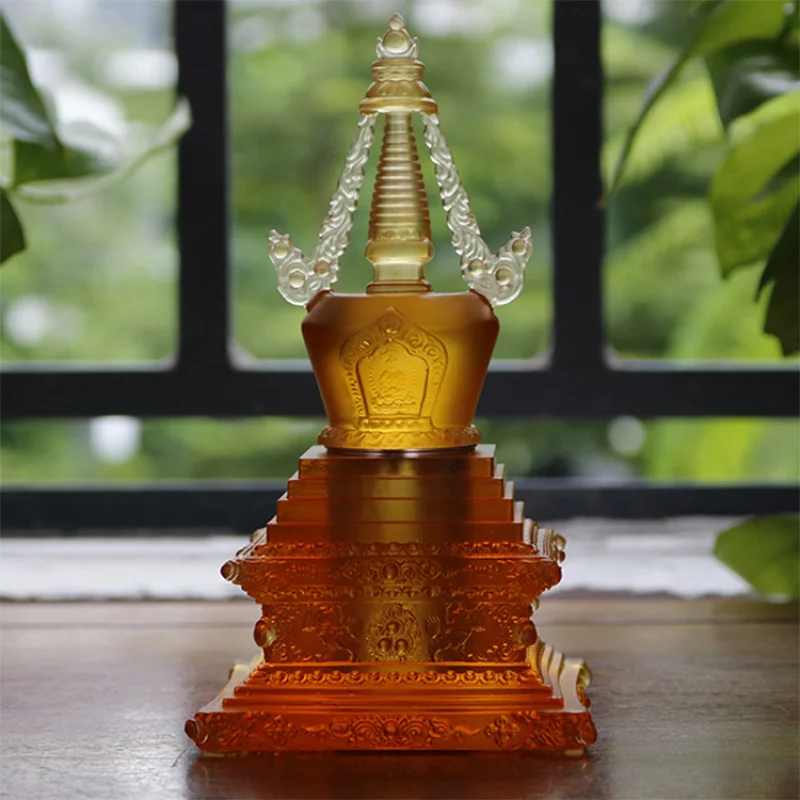 Bodhi Buddha Relic Pagoda Buddhist Artifacts Antique Glazed Handicraft