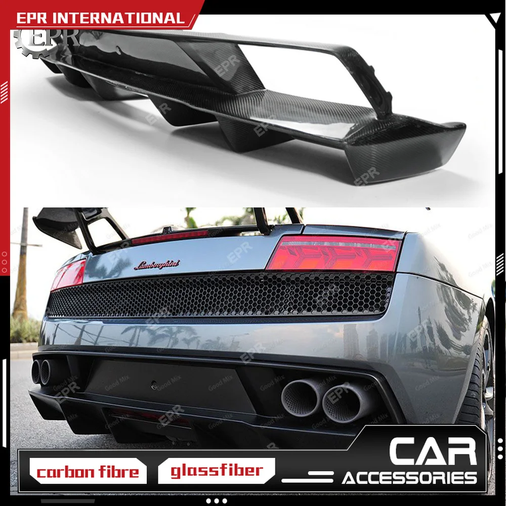 For Lamborghini Gallardo LP570 Carbon Fiber Rear Diffuser Body Kits LP570 Tuning Trim Accessories For Gallardo LP570 Diffuser