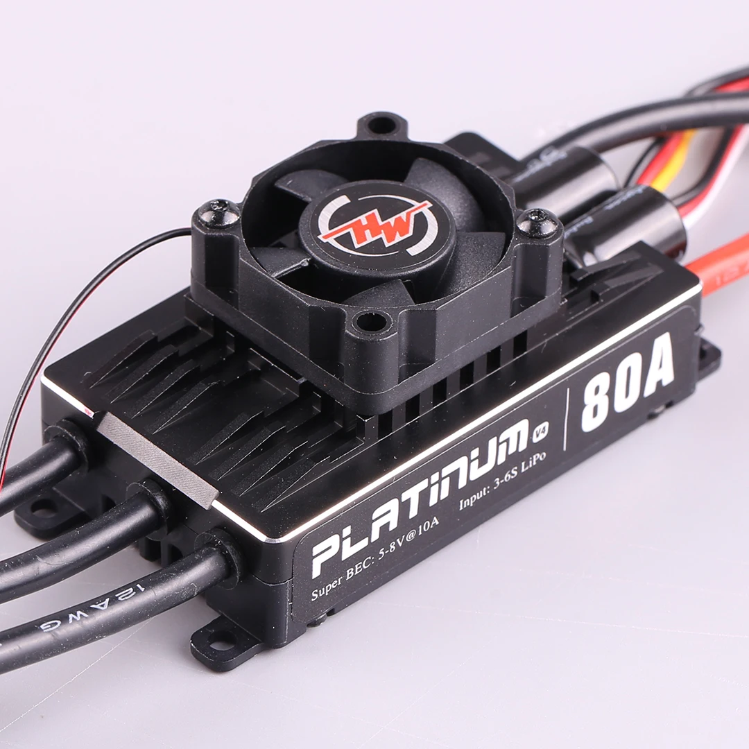 1pc original hobby wing platinum pro v4 80a 3-6s lipo bec leere form bürstenlose esc für rc drone flugzeug hubschrauber