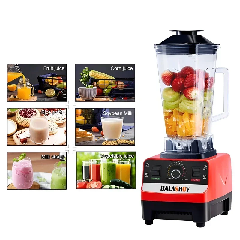 2000W Heavy Duty Commercial Blender Fruit Mixer Juicer Food Processor Ice Smoothies Blender High Power Juice maker Crusher 220V