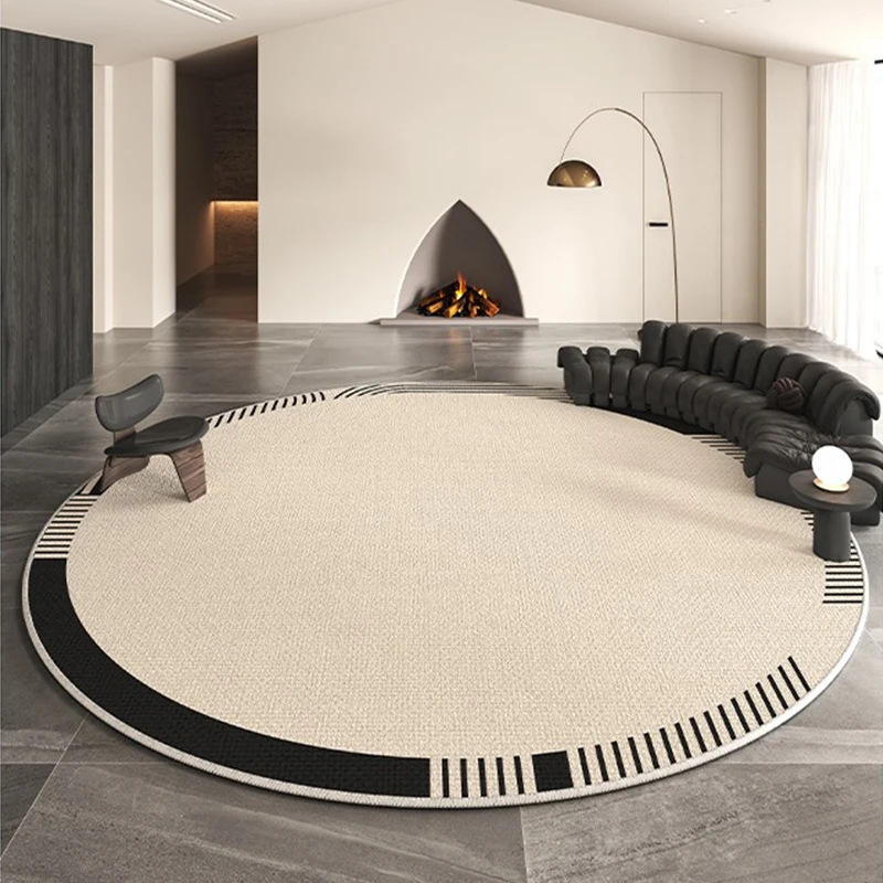 

Round Living Room Carpet Fashionable Home Decoration Luxury Large Rug Sofa Lounge Coffee Table Floor Mat Minimalist French Style