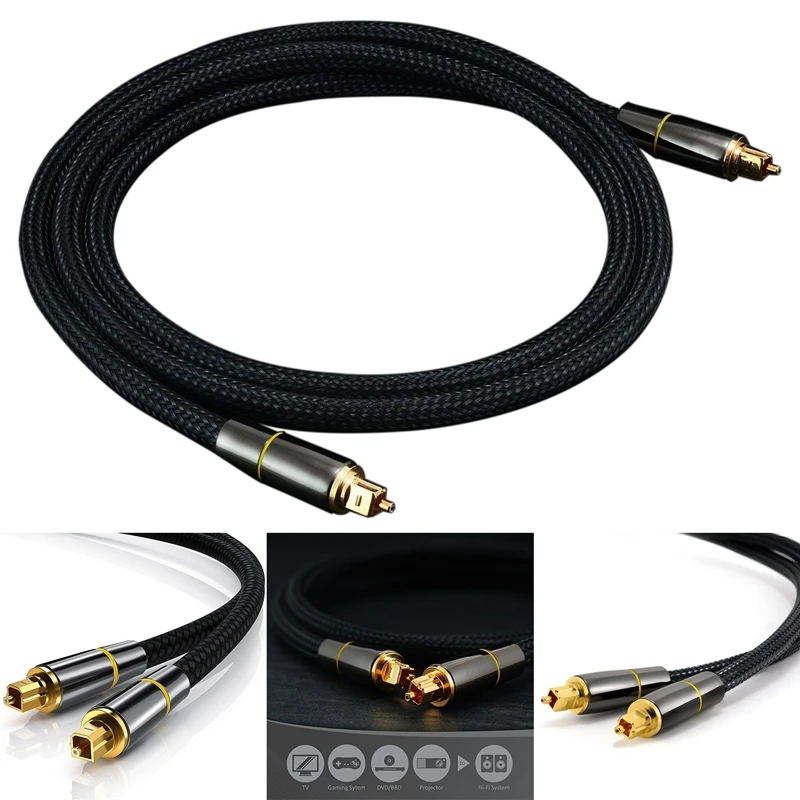 Toslink Optical Audio Cable HIFI 5.1 Digital SPDIF Fiber For TV Box PS4 Speaker Soundbar Amplifier Subwoofer