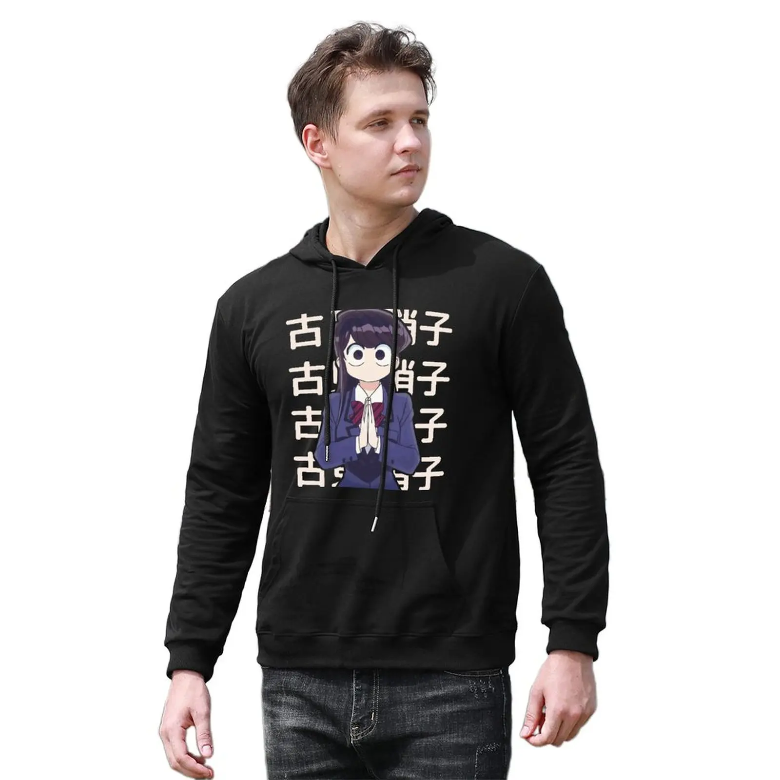 

Komi Cant Communicate Hoodies Komi San Cartoon Anime Manga Cute Winter Cotton Hoodie Casual Streetwear Big Pullover Hoodie Mens