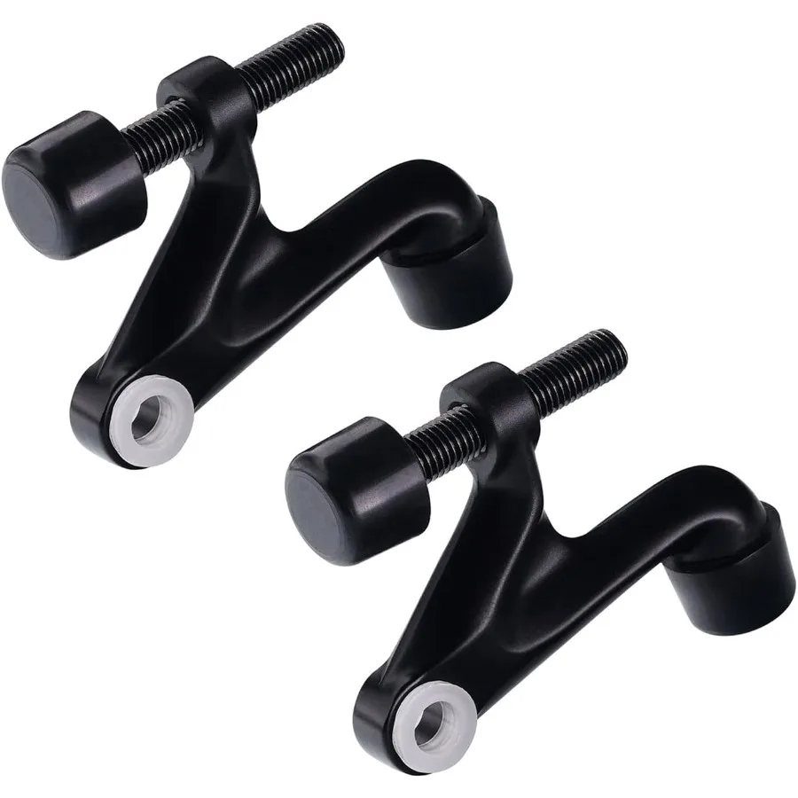 

Дверной стопор с шарнирным штифтом, регулируемый сверхмощный дверной шарнирный стопор 2-3/8 x 15/16 дюймов, черный дверной стопор для дверных петель с черным цветом