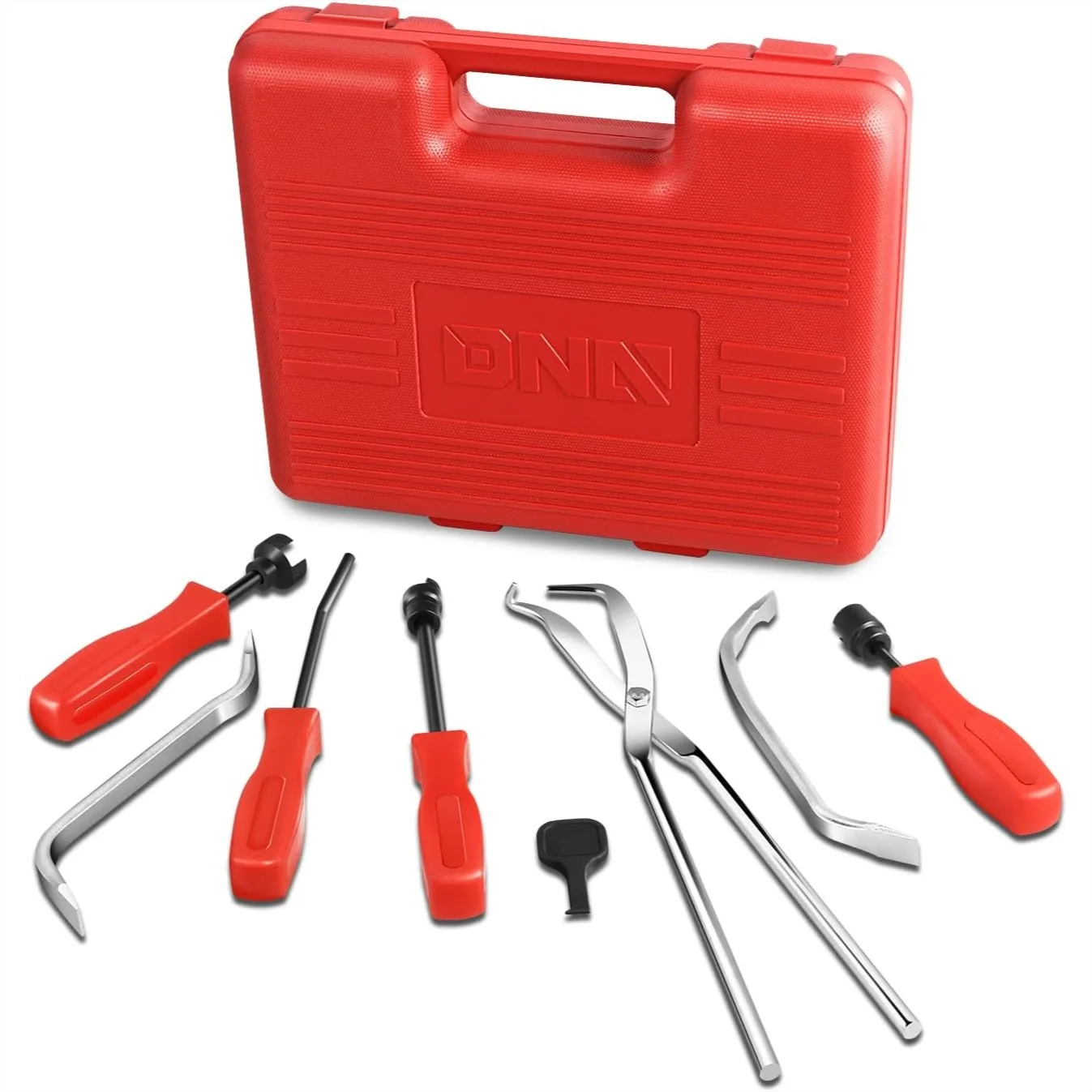 

Brake Service Kit 8-Pcs Brake Spring Installer Remover Plier Tools Set with Carrying Case for Drum Brake Repair, Red