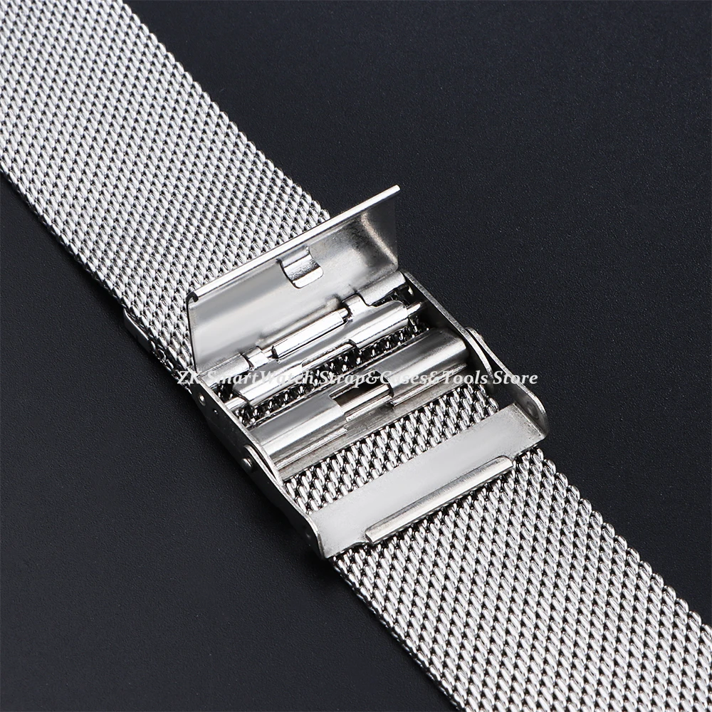 0.6 Mesh Milanese Strap 18mm 20mm 22mm 12mm 14mm 16mm 18mm 19mm 21mm 24mm Universal Stainless Steel Watch Bracelet for Men Women