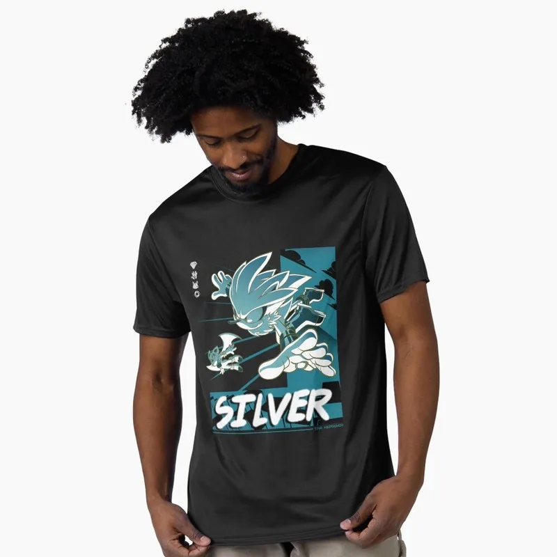 90s Cartoon Series Cute Silver the Hedgehog Shadow Gift t shirt 0603 Vintage Racing Anime Graphic Tee Y2K clothes US Size S-6XL