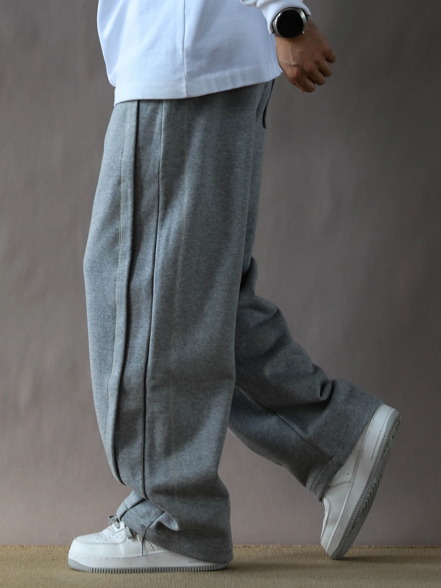 

Мужские повседневные брюки American Sle в стиле ретро, плотные, свободного кроя, прямые, для весны и осени, простые и универсальные