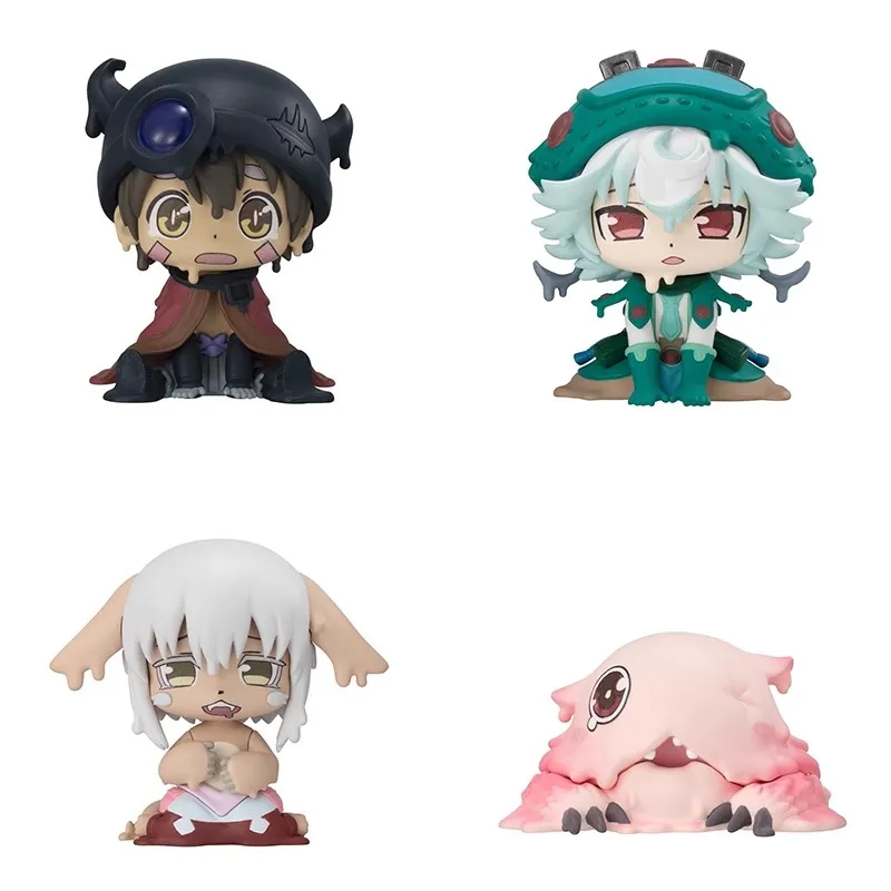 

Bandai Original 4Pcs Gashapon ナナチ MADE IN ABYSS Anime Figure Toys For Kids Gift Collectible Model Ornaments