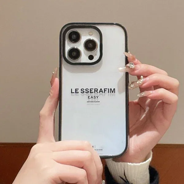 

Popular Minimalist Letters Kpop 2.0 Acrylic Phone Case Cover for IPhone 11 12 13 14 15 16 Pro Max Case for IPhone 16 Pro Max