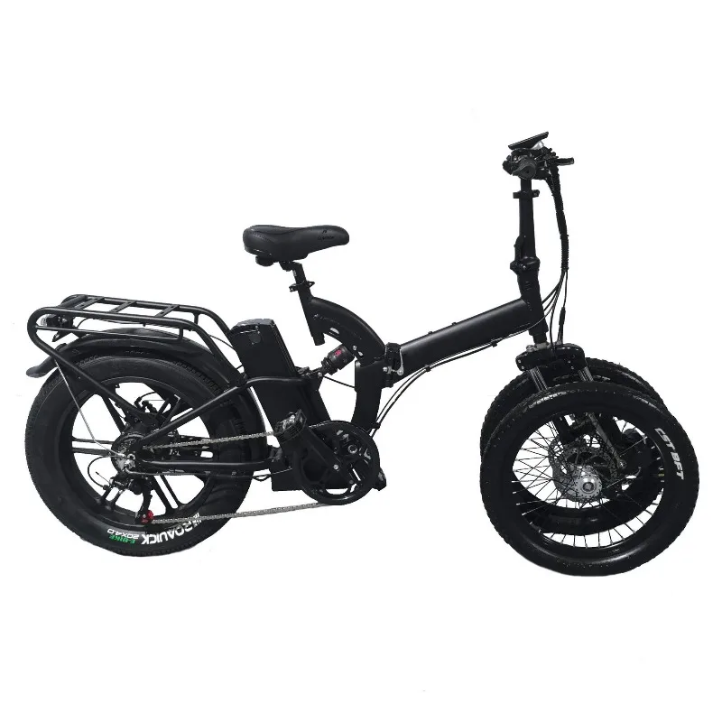 Three-wheeled electric moped Inverted three-wheeled electric moped bicycle