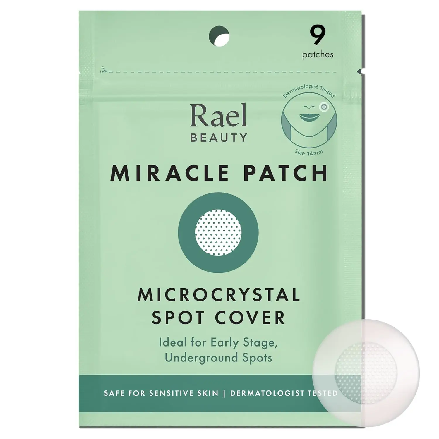 Acne Pimple Patches with Tea Tree Oil, Hydrocolloid Spot Cover for Early Stage Zits & Blemish, Korean Skin Care (9 Ct)