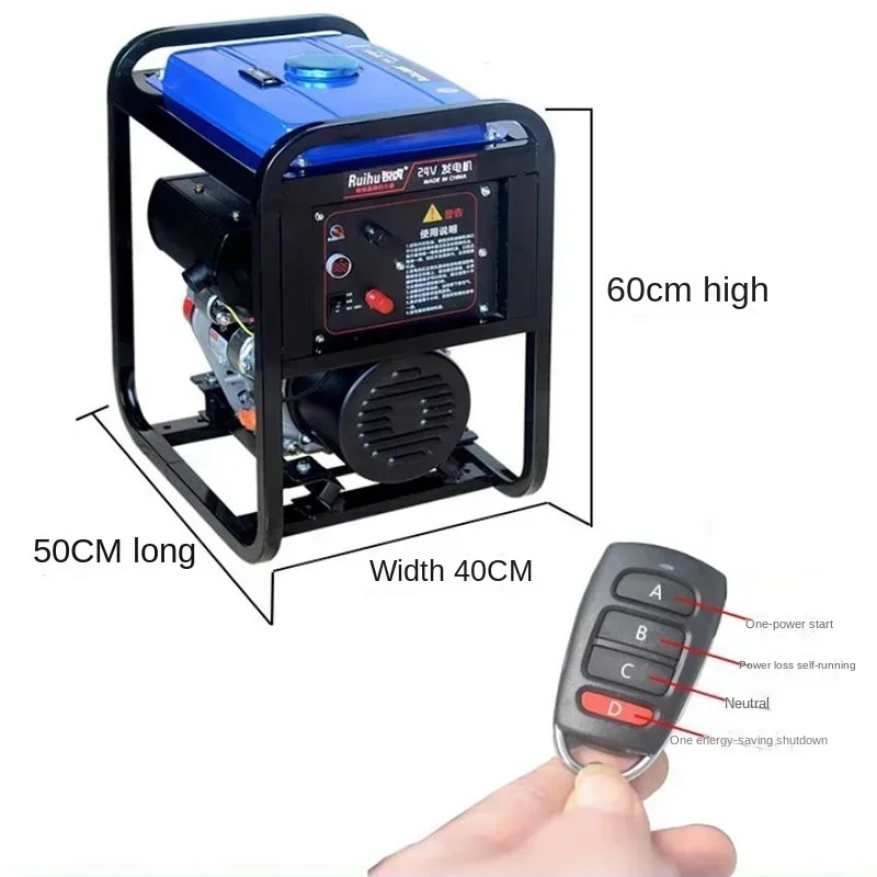 Top Quality First Sharing Good Things 6KW 24V DC Generator 24V Diesel Generator Parking Air Conditioner Diesel Generator 24V Ba