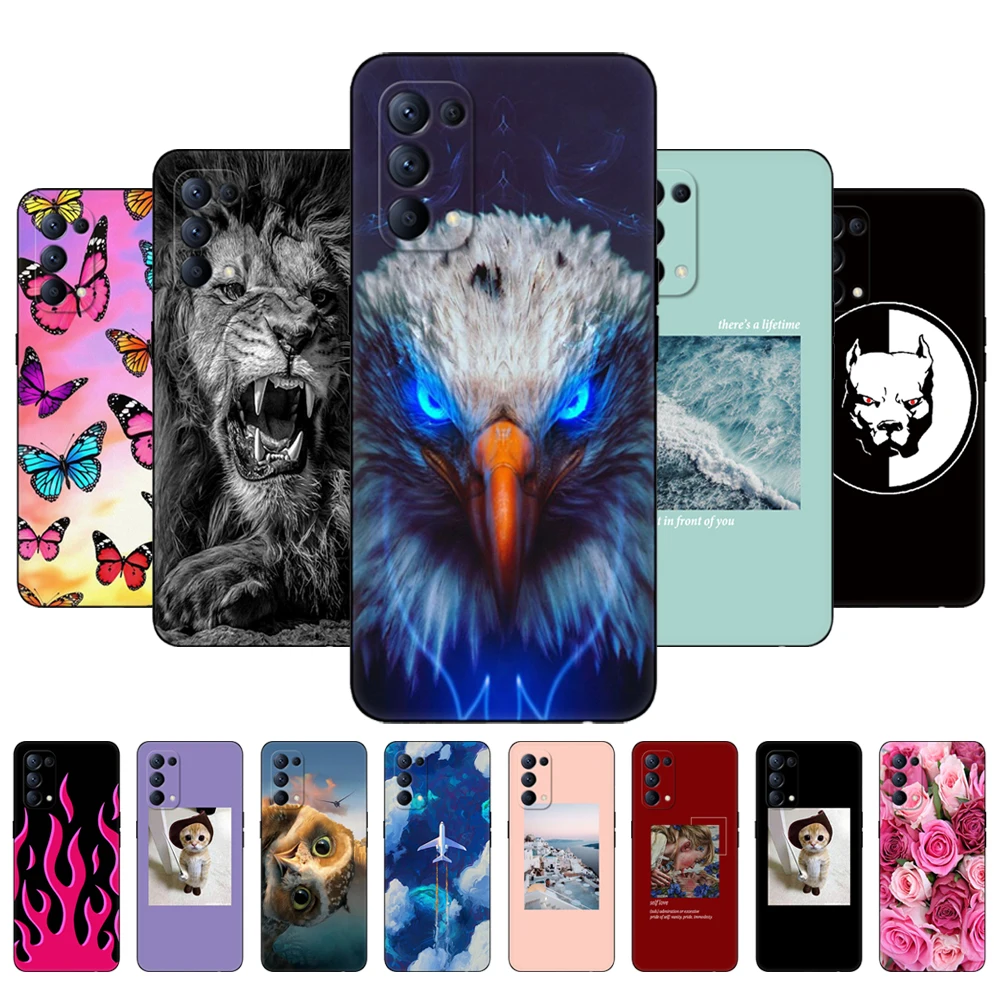 Чехол для Oppo Reno5 4G, 6,4 дюйма, CPH2159 чехол для телефона, Мягкая силиконовая задняя крышка для Oppo Reno 5 4G, бампер, чехол для телефона