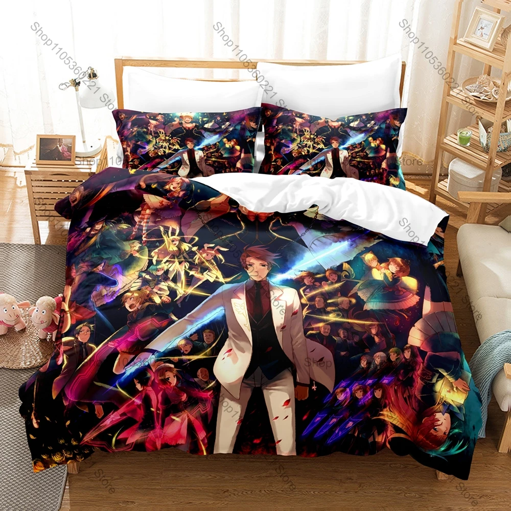 Umineko When They Cry 3PCS Bedding Set Beatrice Golden Witch Print Soft Microfiber Duvet Cover Pillowcase Bedroom Decor