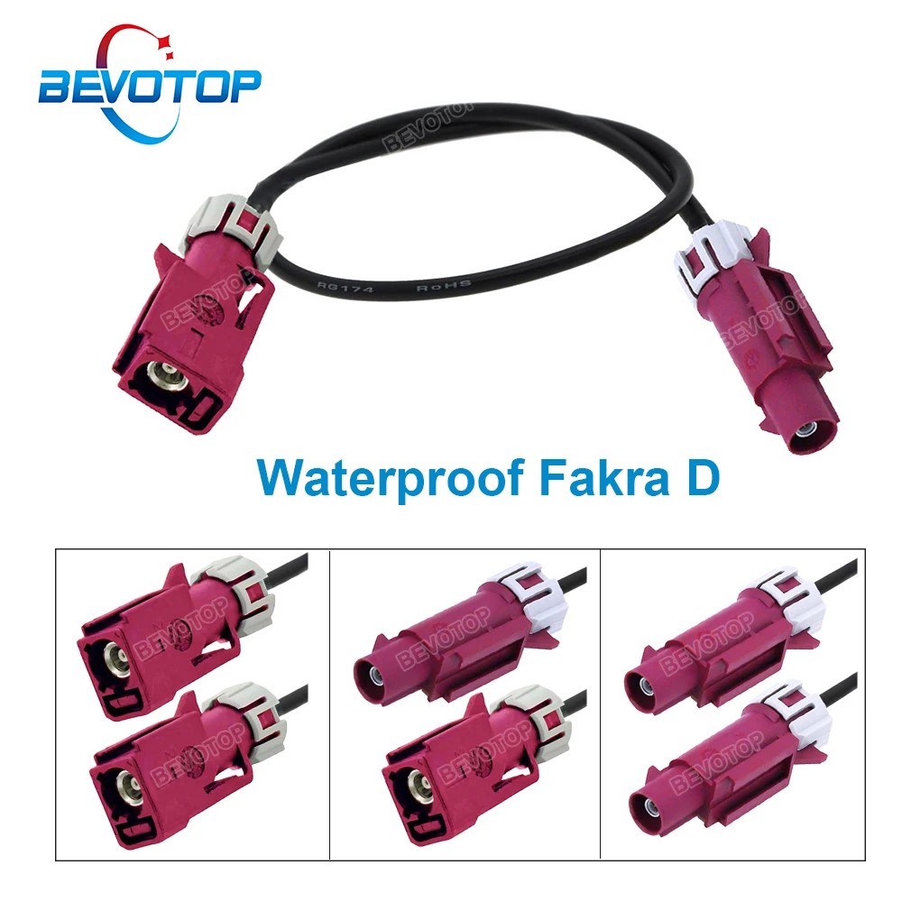 1 STKS 10 CM ~ 20 M Waterdichte Fakra D Stekker Vrouwelijke Jack M/F M/M F/F Connector Met Bevestiging Fakra Jumper Kabelboom BEVOTOP Kabel