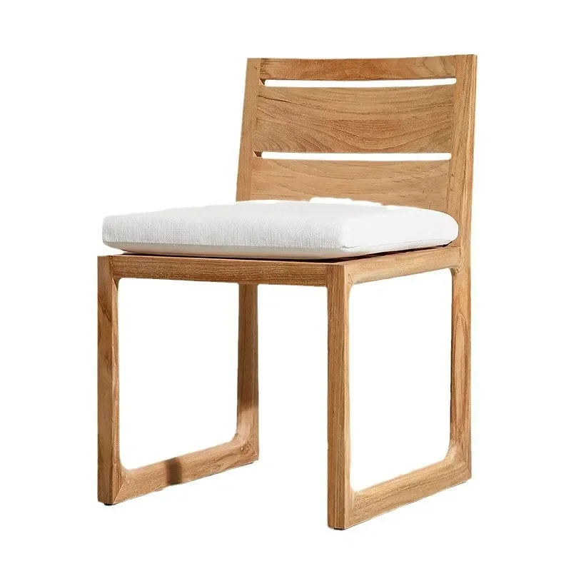 

Outdoor solid wood dining table and chairs, villa outdoor terrace, teak leisure courtyard, preservative, open-air furniture
