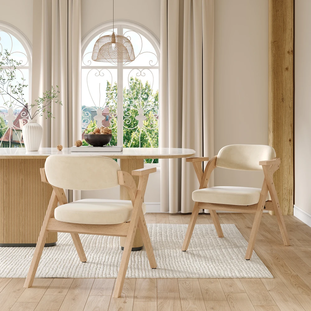 2/4/6 Stück klappbare Esszimmerstühle – Massivholzrahmen mit Samtkissen, platzsparender Stuhl im modernen Stil für das Esszimmer