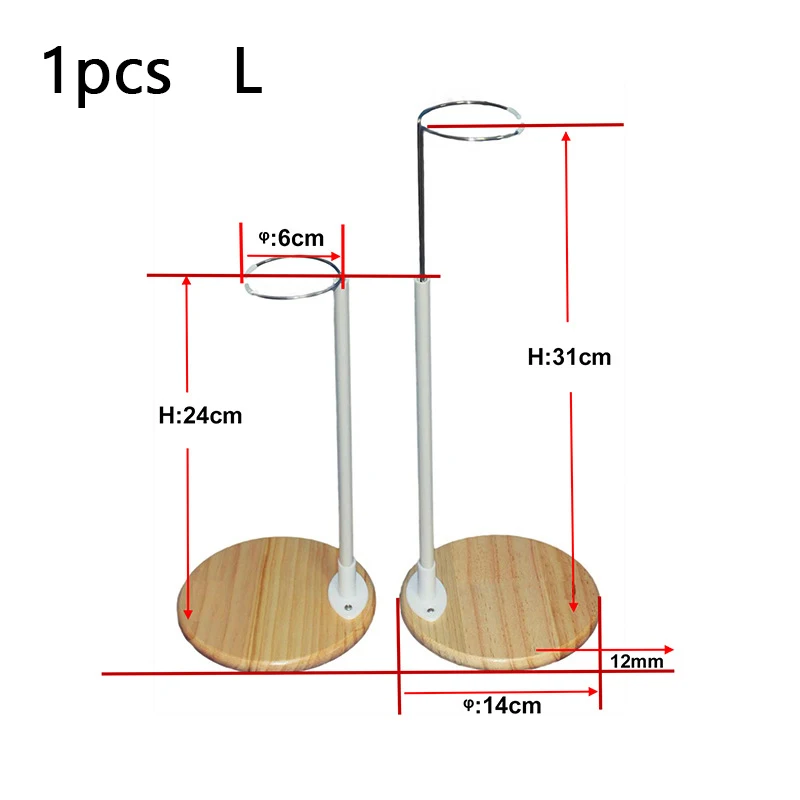 Wooden Base Doll Stands for Adjustable Figure Models