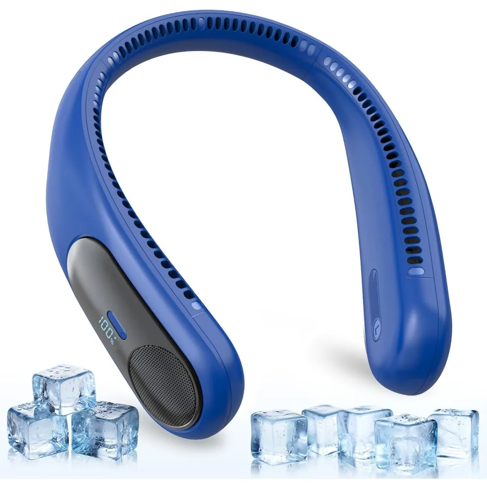 

Портативный вентилятор для шеи, бесшумный, безлопастной, с охлаждением на 360°, 4 скорости, 6000 мАч, USB-зарядка, длительное время работы, мощный воздушный поток, подарок