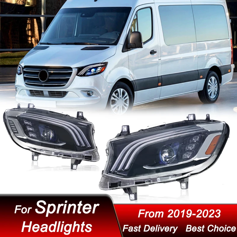 

Car Headlights For Mercedes-Benz Sprinter W907 19-23 Maybach style LED Auto Headlamp Assembly Projector Lens Accessories Kit
