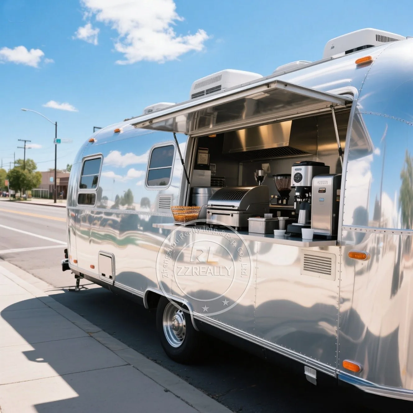 

Fully Equipped Food Truck Hot Dog Ice Cream Pizza Coffee Mobile Food Cart With Full Kitchen Gear