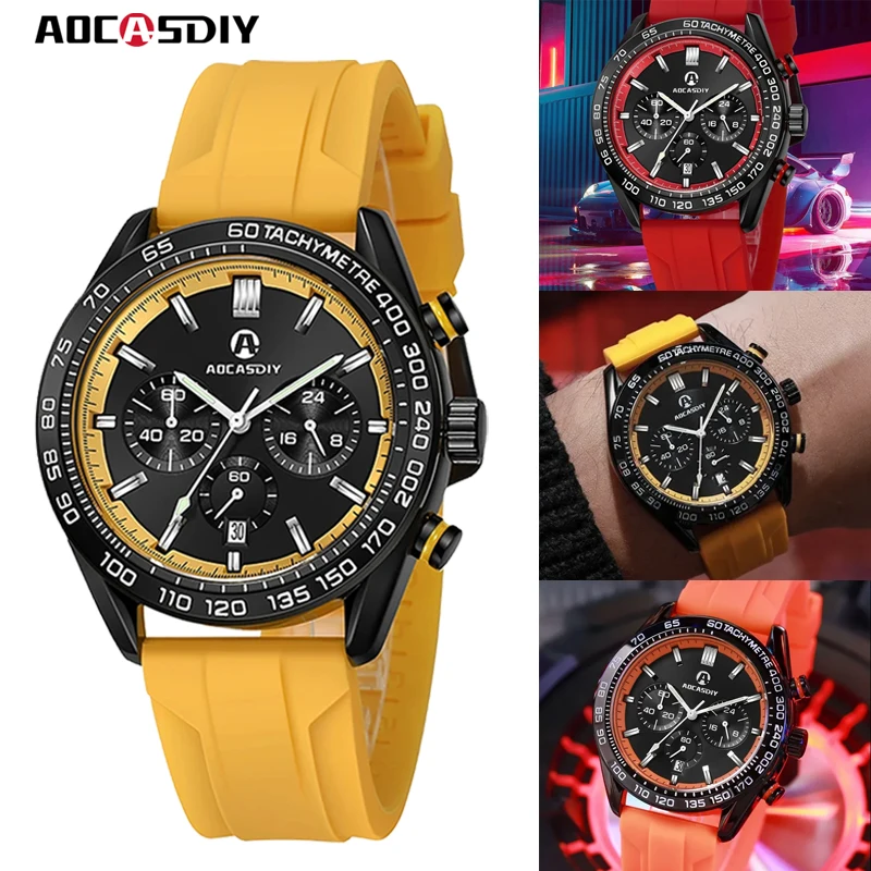 AOCASDIY Men’s Watches Top Brand Luxury Chronograph Quartz Men Watch Waterproof Sport Wrist Watch Men Male Clock reloj hombre