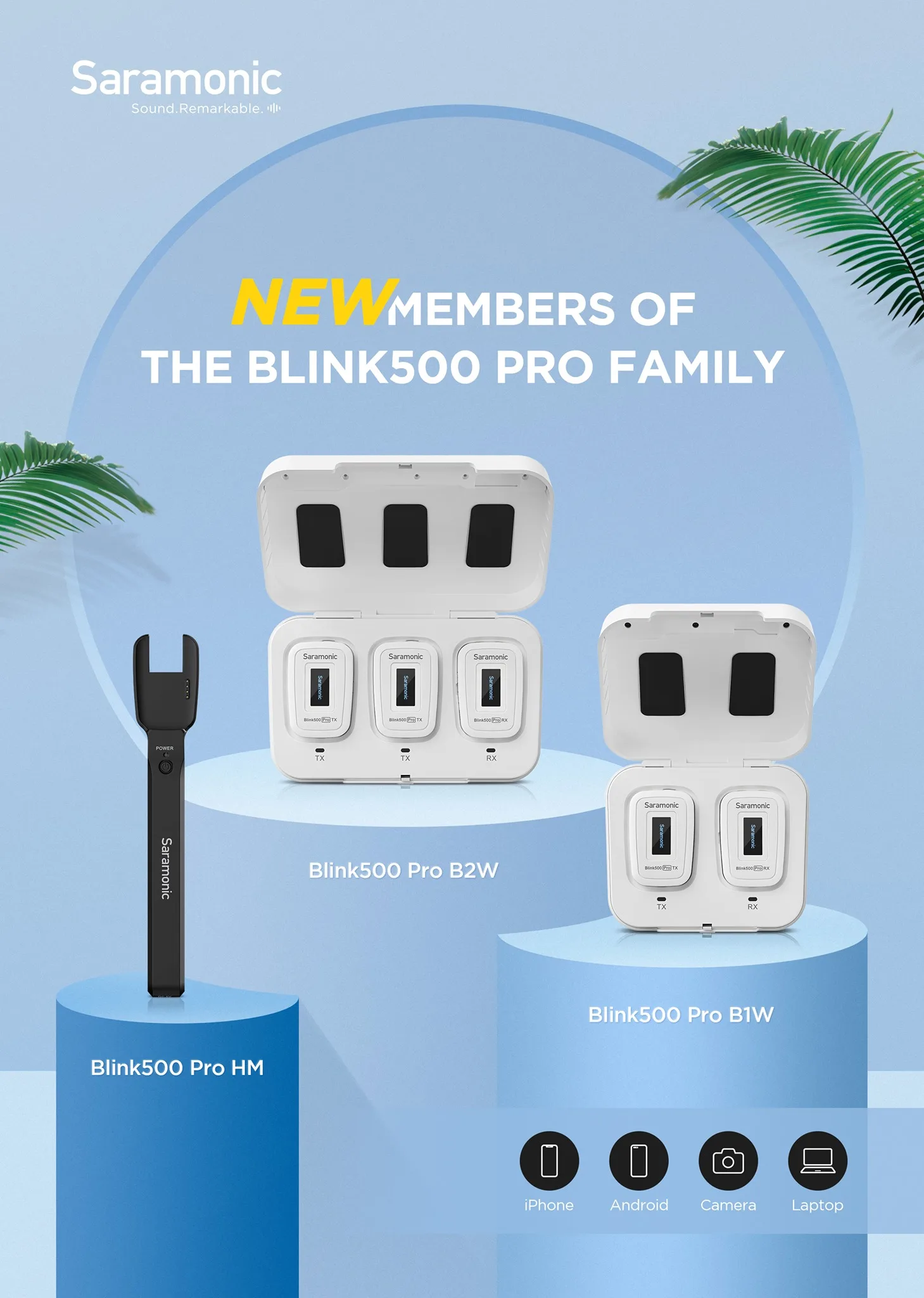 Saramonic Blink500 Pro HM Rechargeable Handheld Mic Transmitter Holder for Blink 500 Pro B1 B2 TX Wireless Lavalier Microphone view 4
