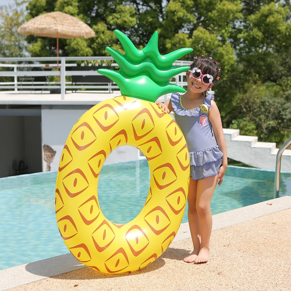 Children's Swimming Rings Avocado Pineapple Inflatable Pool Float Tube for Summer Pool Beach Party Props B2Cshop