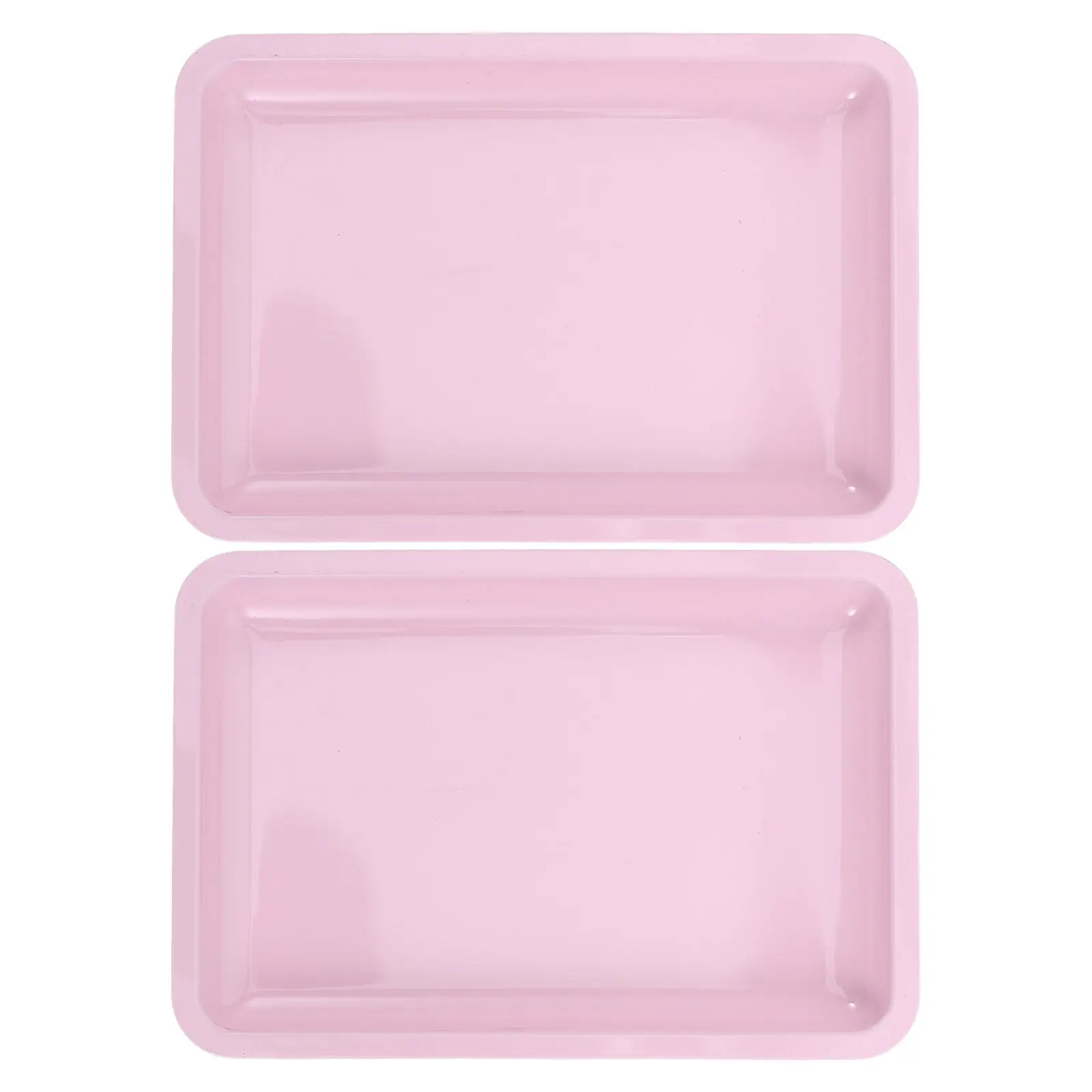 

Набор из 2-х подносов из нержавеющей стали для украшений и инструментов для маникюра, органайзер для косметики, металлический поднос для туалетного столика, держатель для косметики для дома и салона