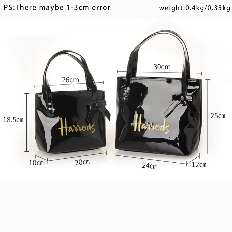 MABULA Brand PVC Waterproof Tote Handbag Luxury Design Large Capacity Fashion Shopping Purse Ladies Shoulder Commuter Satchel