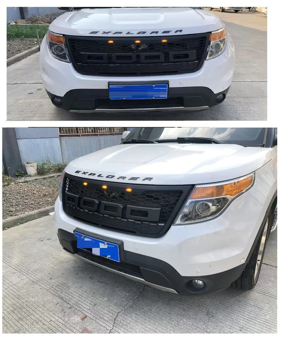 2012 Explorer Abs Grills Fit For Explorer 2013 2014 2015 Racing Grills Mesh Grill Auto Accessories Car Parts