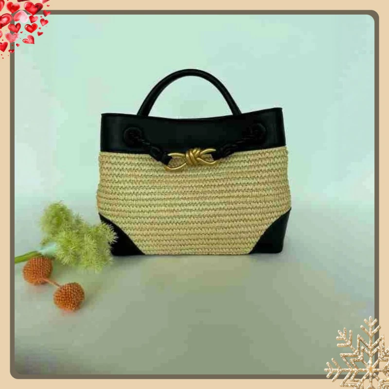 حقيبة يد جديدة بفيونكة معدنية من الرافية الساخنة لعام 2025، حقيبة يد بسيطة متباينة الألوان