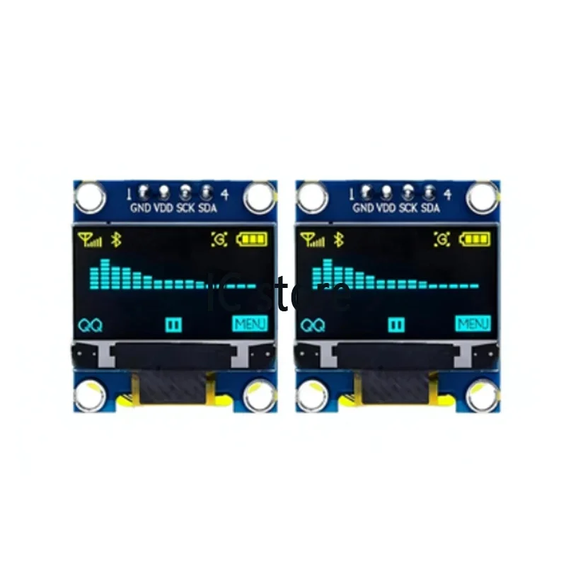 0.96 Inch OLED Display Module SSD1315 I2C 128x64 Screen White Blue for Arduino 2PCS