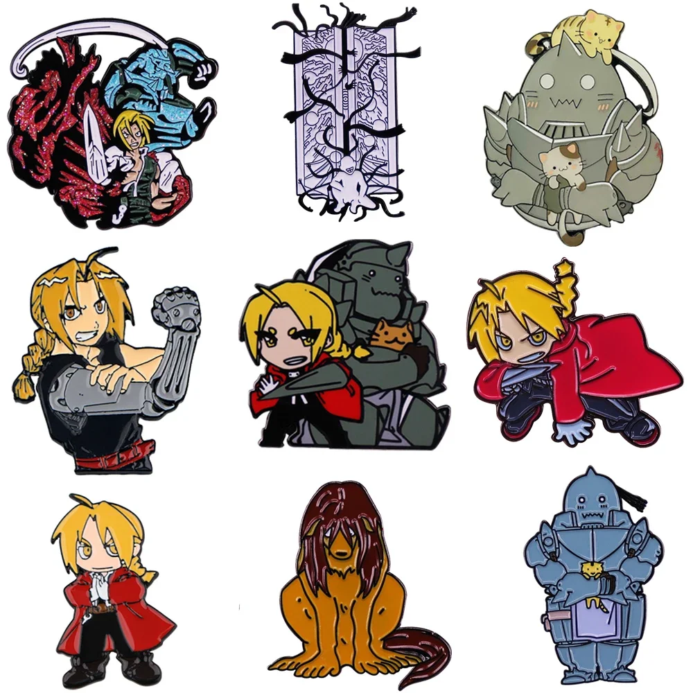 Fullmetal Alchemist Pin de solapa 2025 broche caliente Anime japonés Manga esmalte Pin mochila sombrero bolsa Collar accesorios de Cosplay