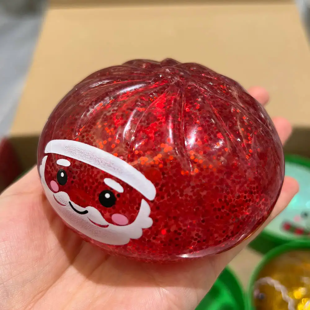 Niedliches Weihnachts-Bun-Squeeze-Stressabbau-Spielzeug, Quetschbares Bun-Spielzeug zum Stressabbau, Büro-Greifspielzeug, Geschenk, Schreibtischdekoration – Detail 5