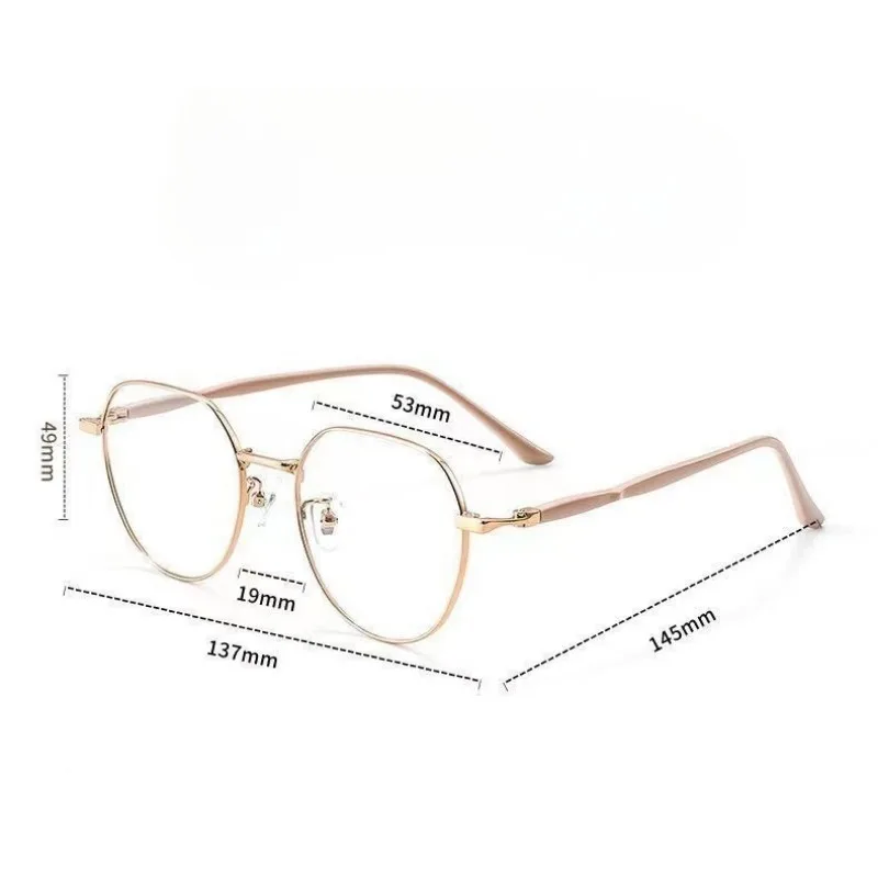 Neue Koreanische Metall-Brillen mit Flachem Gestell für Damen und Herren, Anti-Blaulicht/Strahlenschutz-Brille – Detail 7