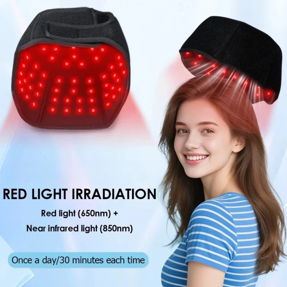 

Red Light Therapy For Hair Fast Growth Cap Red&Infrared Light Therapy Device For Hair Loss Treatment With USB Charging Anti-hair