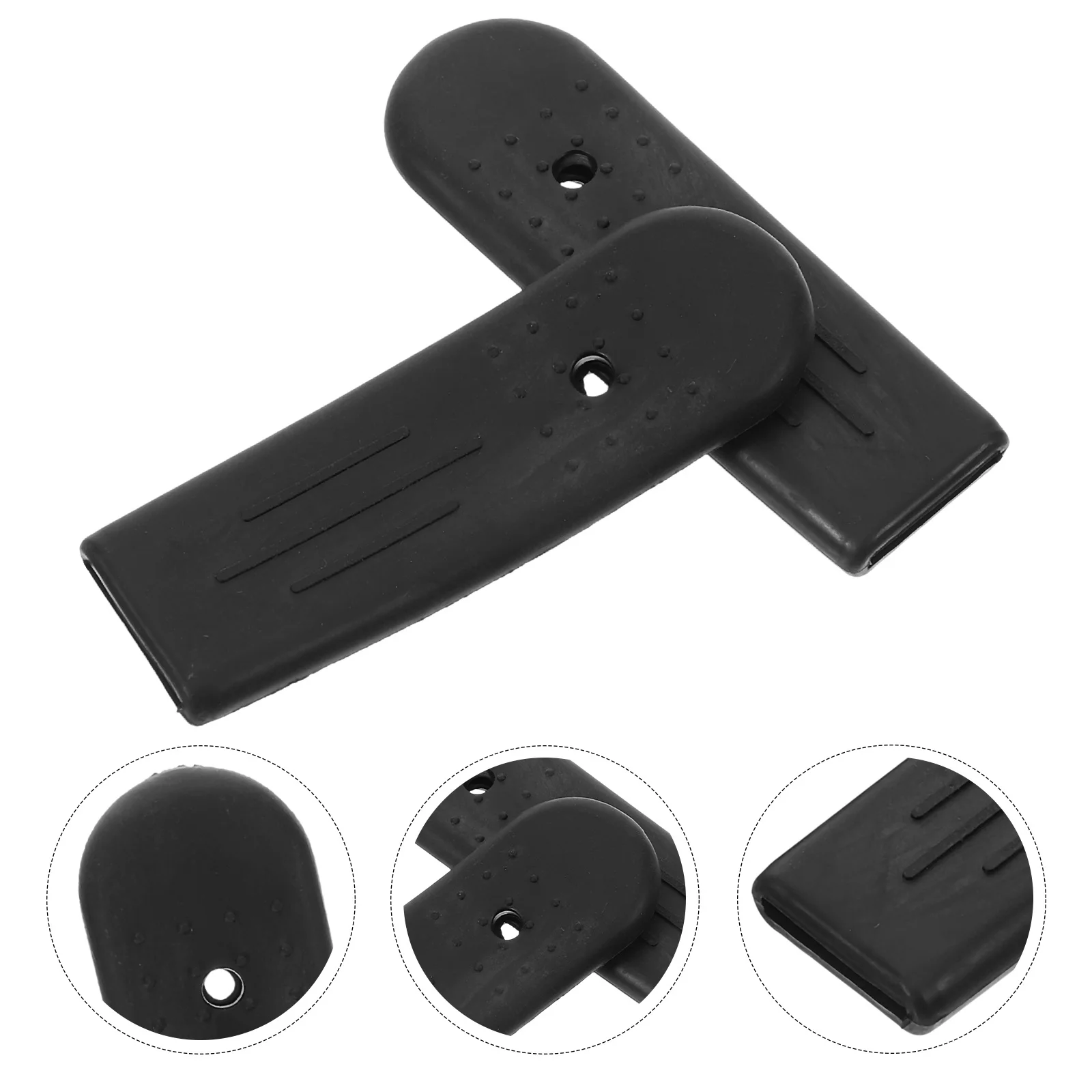 

Wheelchair Brake Handle Covers Black Rubber Material Easy Installation Drive Parts Accessories Enhances Safety Convenience