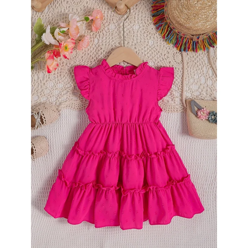 

insChildren's Clothing Girls Summer Dress Summer Dress Casual Solid Color Sleeveless Dress